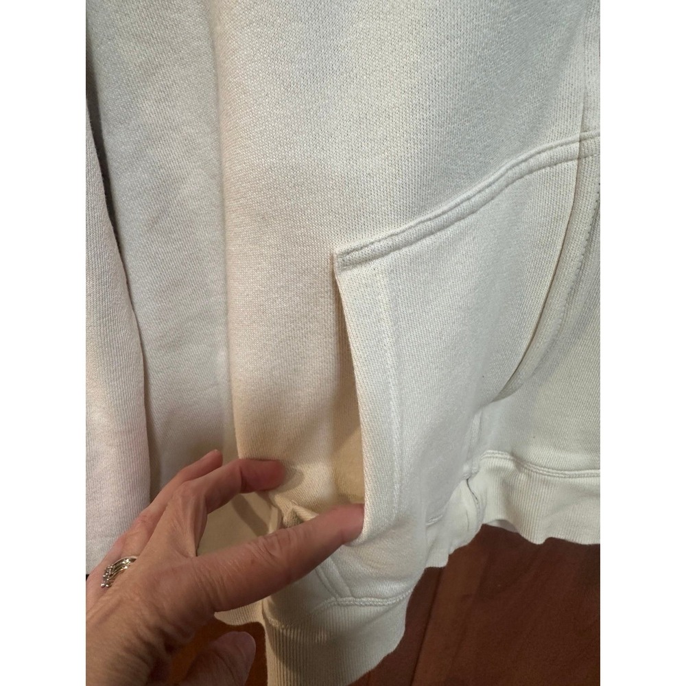 Victoria's Secret PINK ivory/ white Shell Campus Zip Up Hoodie, long sleeve, XXL - Picture 5 of 9